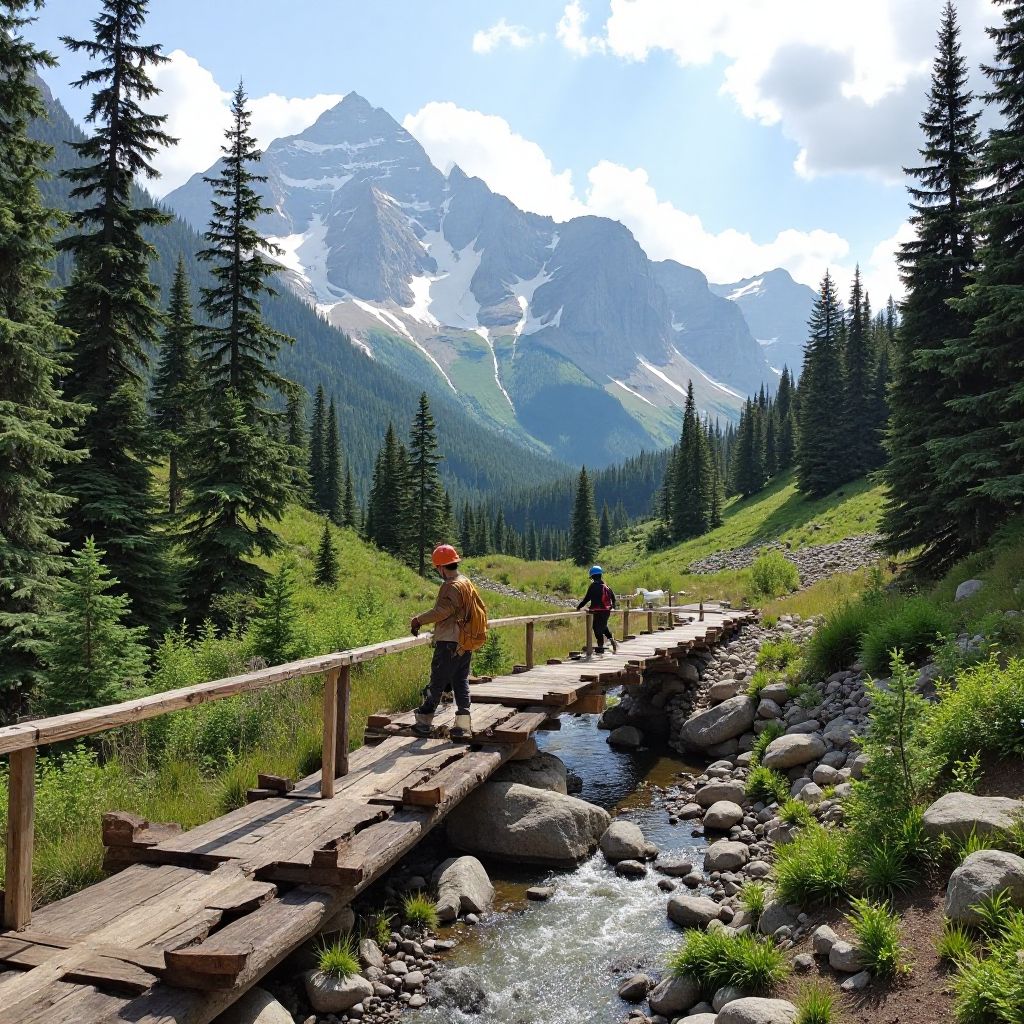 New hiking trail in Canadian Rockies